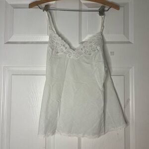 Elegant White Lace Trim Camisole